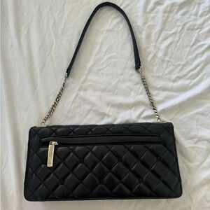St. John gorgeous quilted leather black silver hardware designer luxury bag